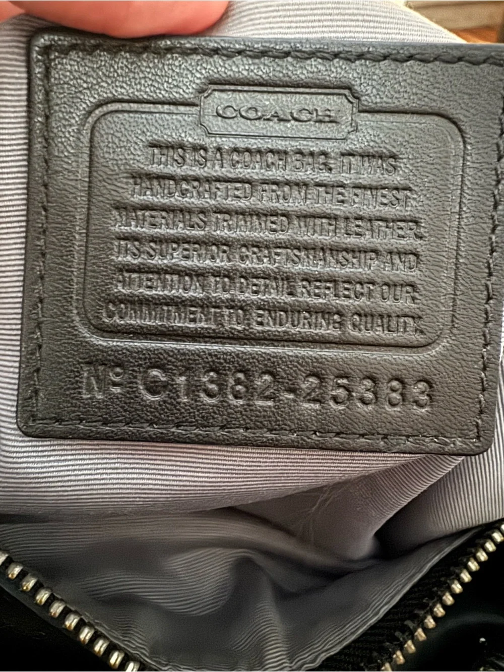 Coach Signature Canvas Satchel in Black and Ivory with Tassel